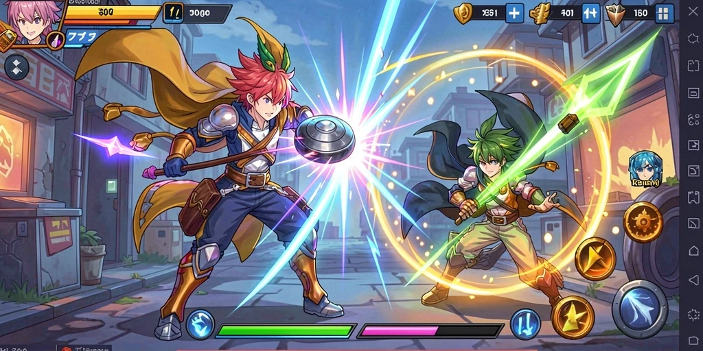 afk77 - Screenshot momen pertempuran epik melawan monster.